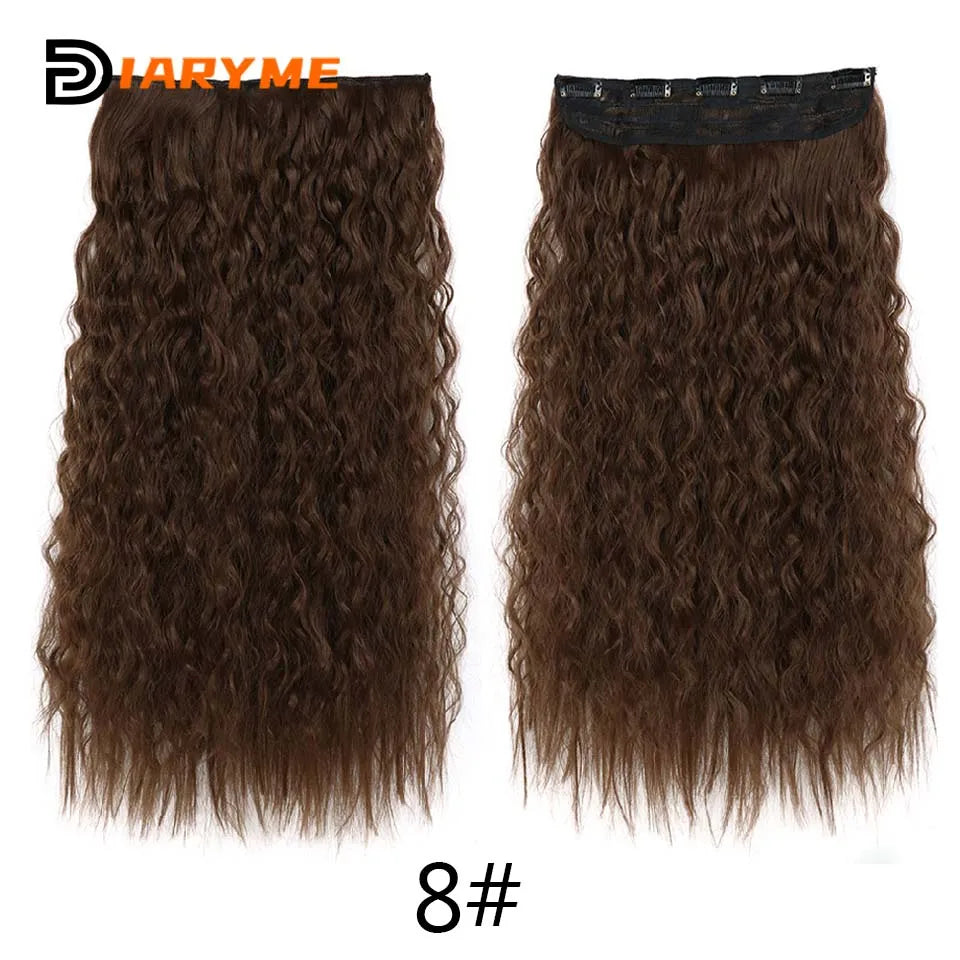 DM Synthetic Wigs Long Hair Pieces Invisible Clip in Hair Pad High Hair Pieces in Hair Extension Fluffy Natural Wig for Women