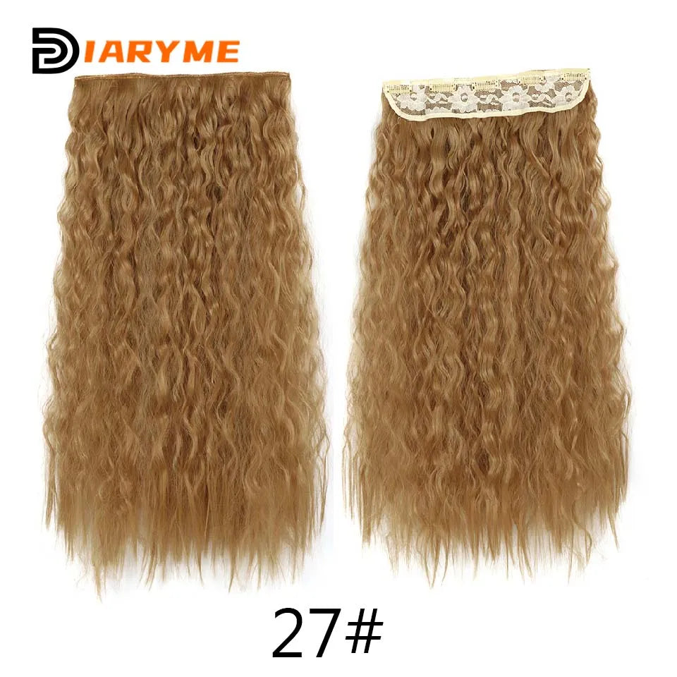 DM Synthetic Wigs Long Hair Pieces Invisible Clip in Hair Pad High Hair Pieces in Hair Extension Fluffy Natural Wig for Women