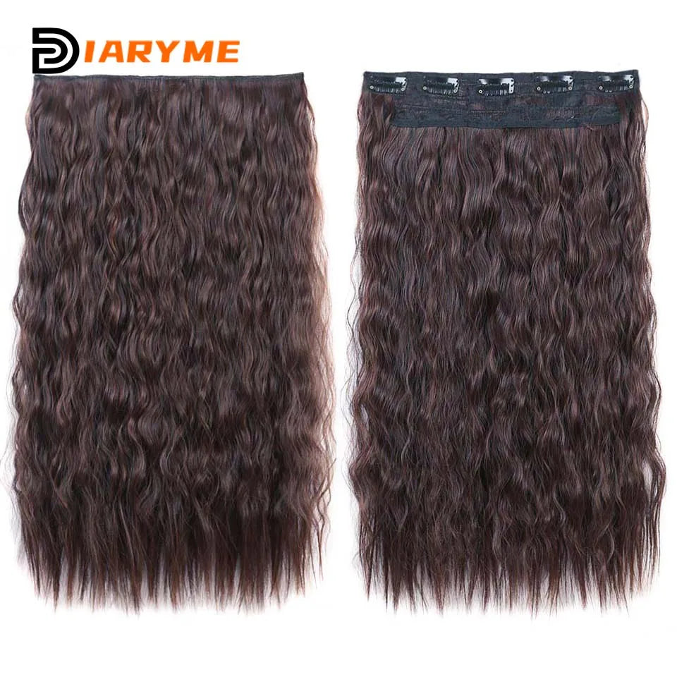 DM Synthetic Wigs Long Hair Pieces Invisible Clip in Hair Pad High Hair Pieces in Hair Extension Fluffy Natural Wig for Women