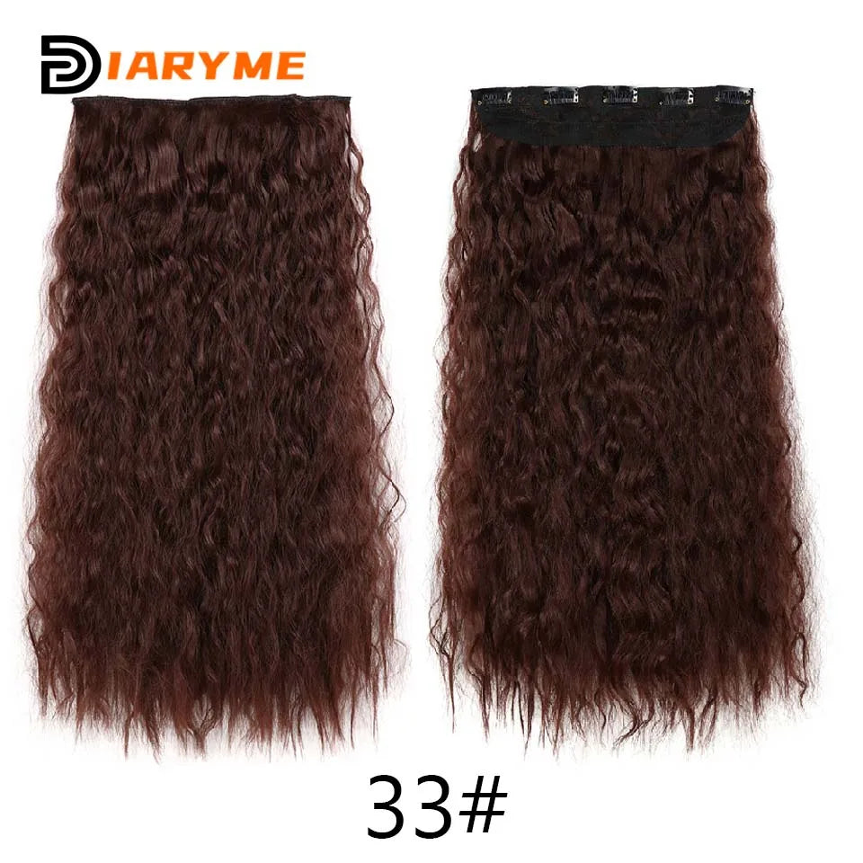 DM Synthetic Wigs Long Hair Pieces Invisible Clip in Hair Pad High Hair Pieces in Hair Extension Fluffy Natural Wig for Women