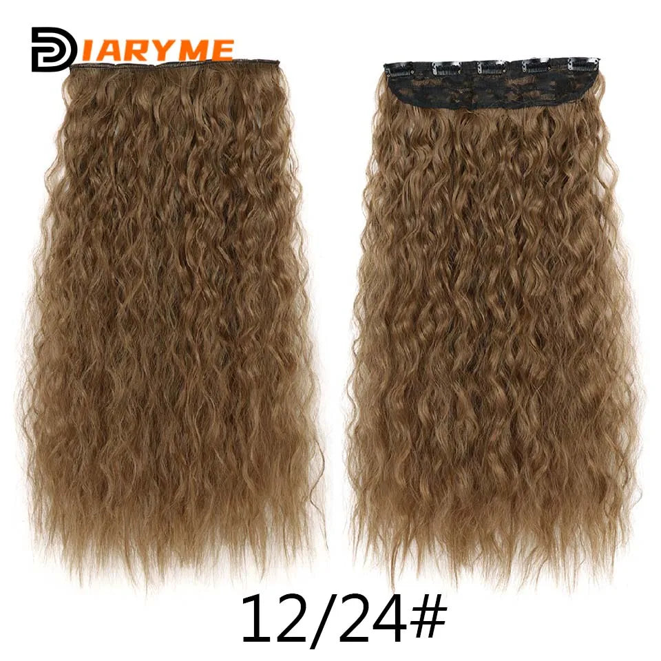 DM Synthetic Wigs Long Hair Pieces Invisible Clip in Hair Pad High Hair Pieces in Hair Extension Fluffy Natural Wig for Women