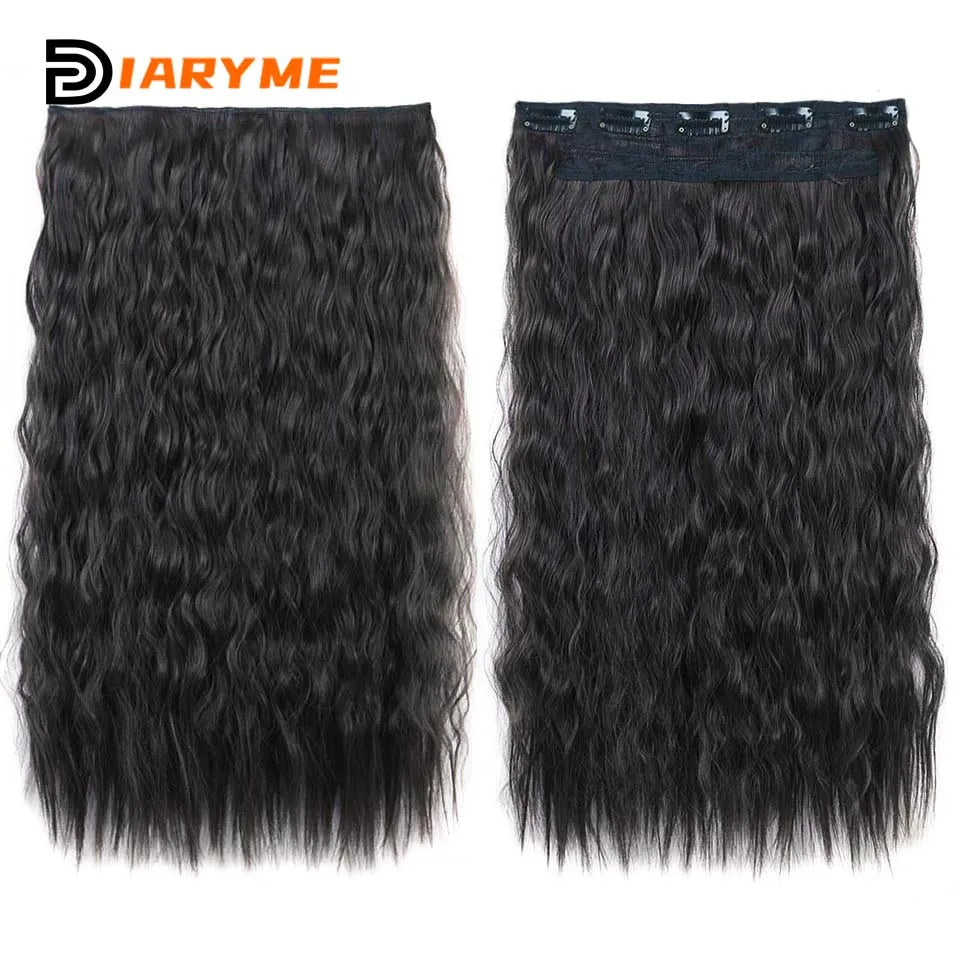 DM Synthetic Wigs Long Hair Pieces Invisible Clip in Hair Pad High Hair Pieces in Hair Extension Fluffy Natural Wig for Women