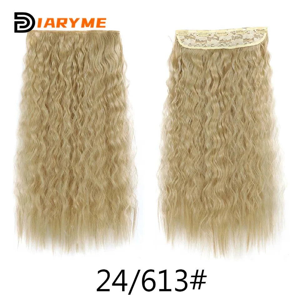 DM Synthetic Wigs Long Hair Pieces Invisible Clip in Hair Pad High Hair Pieces in Hair Extension Fluffy Natural Wig for Women