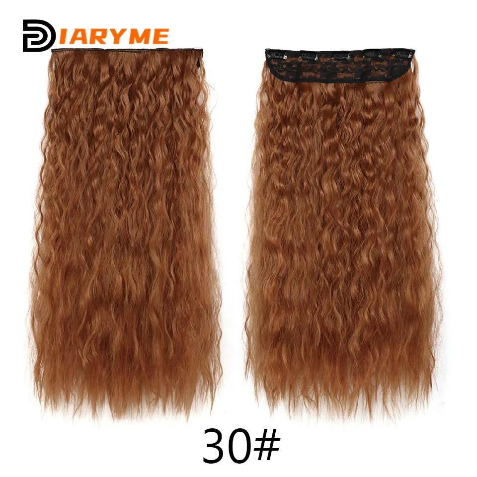 DM Synthetic Wigs Long Hair Pieces Invisible Clip in Hair Pad High Hair Pieces in Hair Extension Fluffy Natural Wig for Women