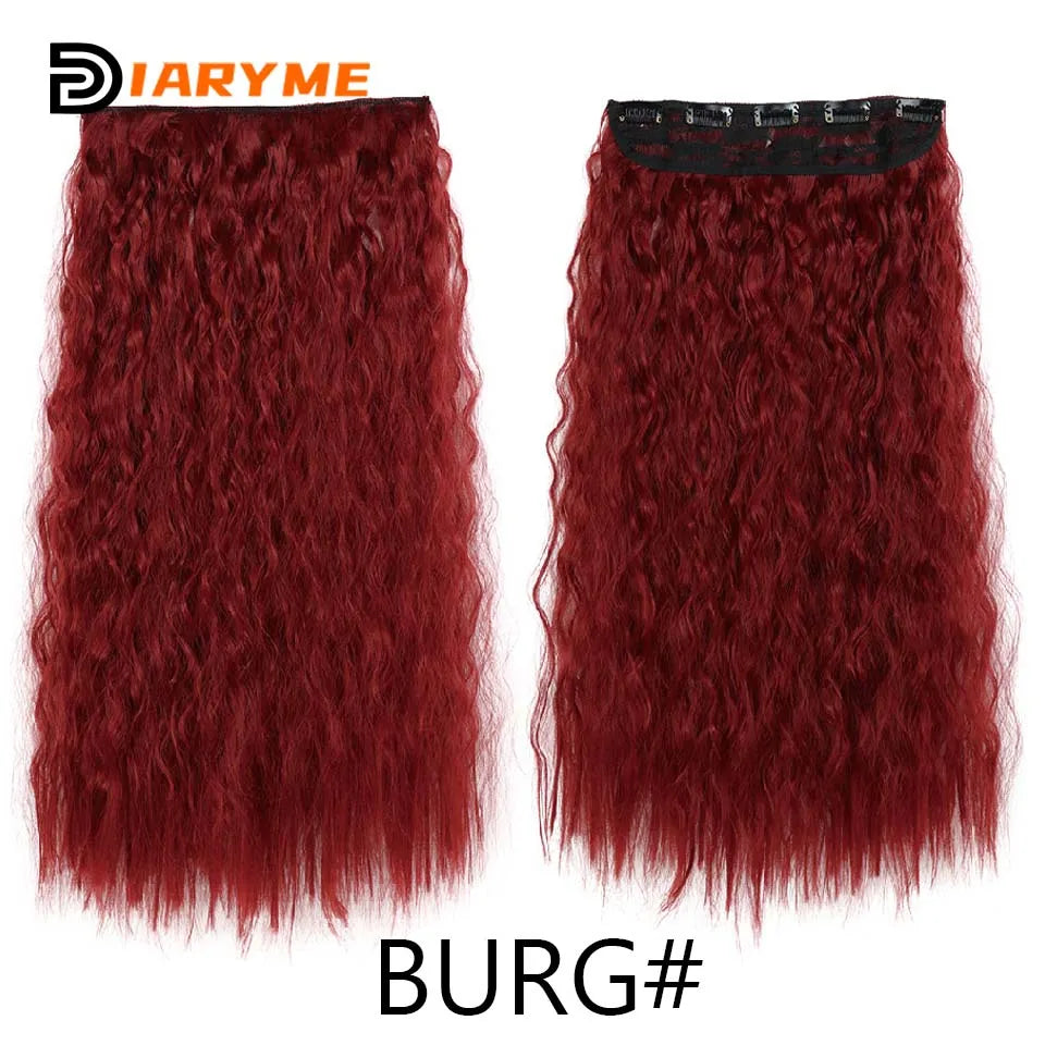 DM Synthetic Wigs Long Hair Pieces Invisible Clip in Hair Pad High Hair Pieces in Hair Extension Fluffy Natural Wig for Women
