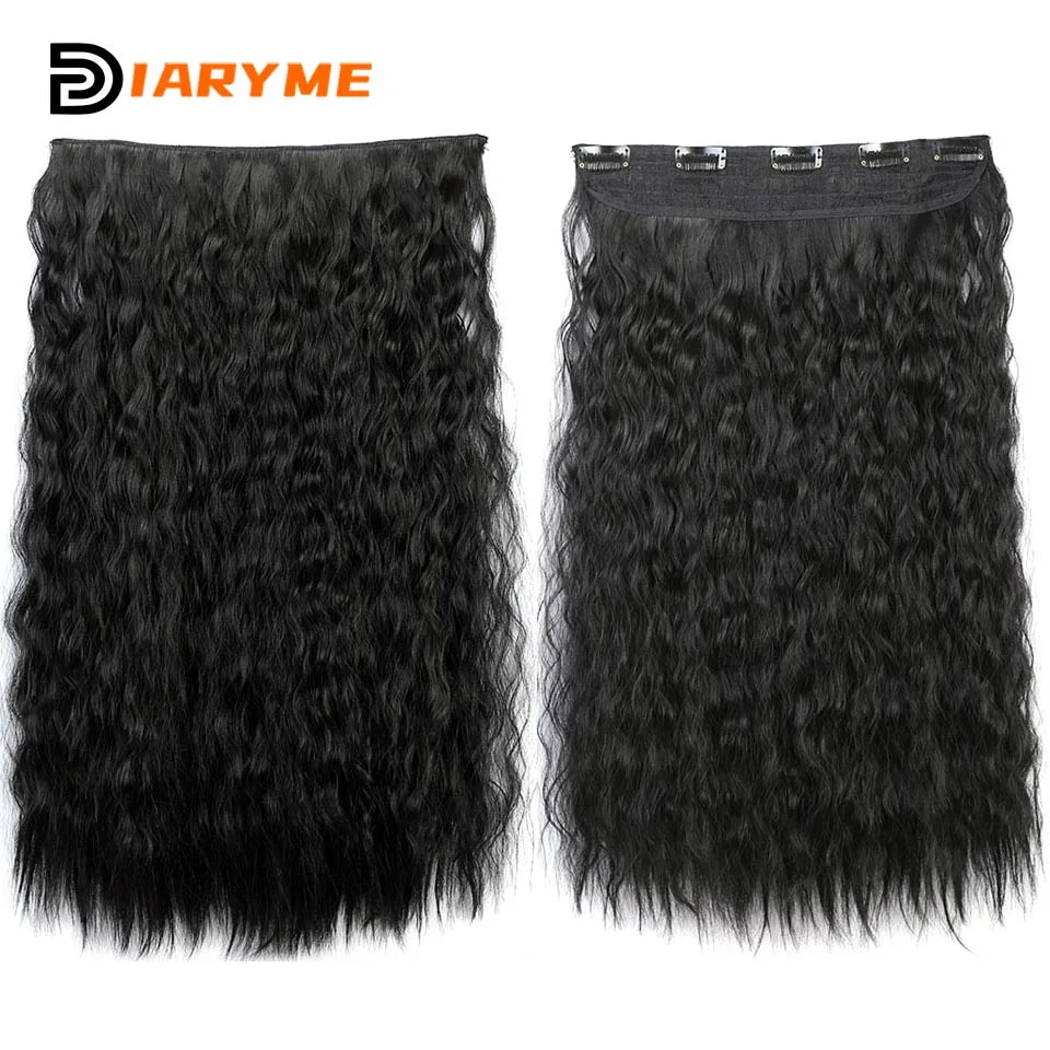 DM Synthetic Wigs Long Hair Pieces Invisible Clip in Hair Pad High Hair Pieces in Hair Extension Fluffy Natural Wig for Women