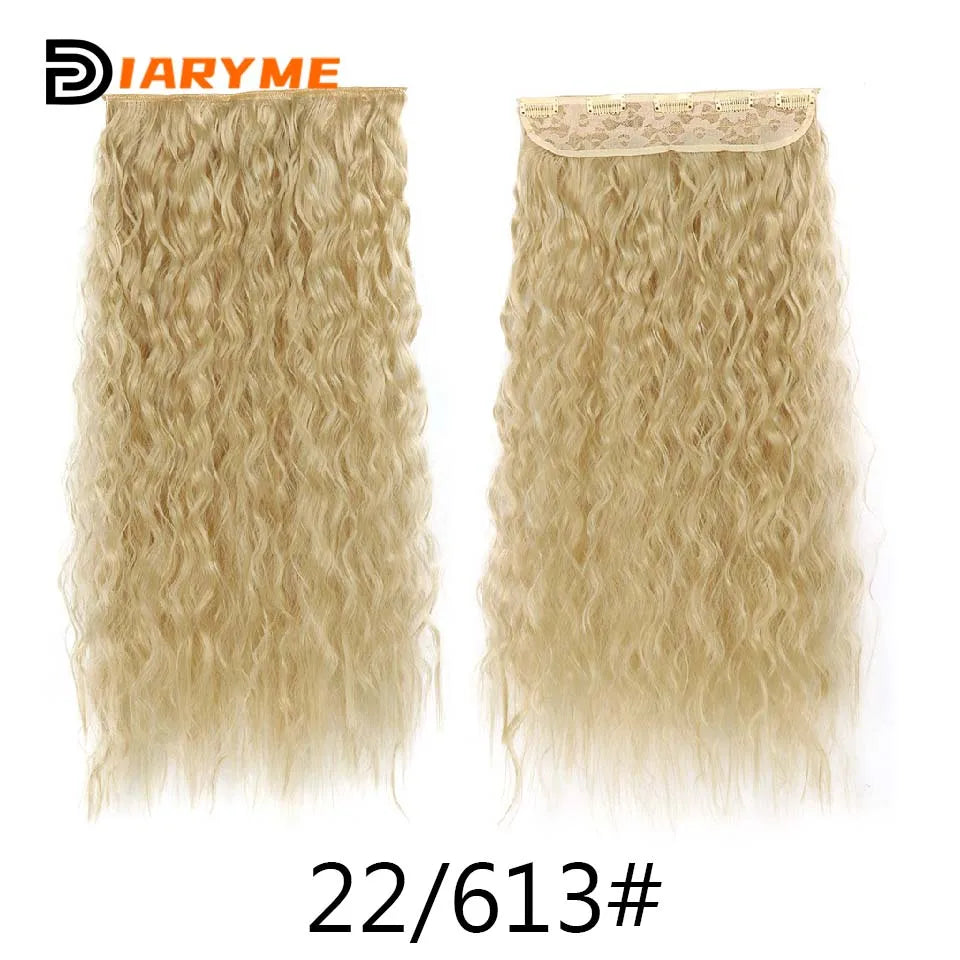 DM Synthetic Wigs Long Hair Pieces Invisible Clip in Hair Pad High Hair Pieces in Hair Extension Fluffy Natural Wig for Women