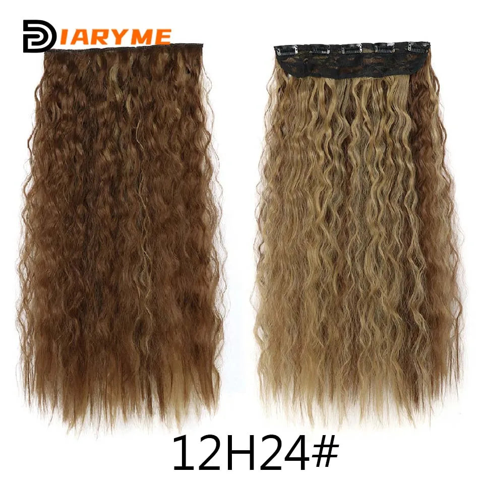 DM Synthetic Wigs Long Hair Pieces Invisible Clip in Hair Pad High Hair Pieces in Hair Extension Fluffy Natural Wig for Women