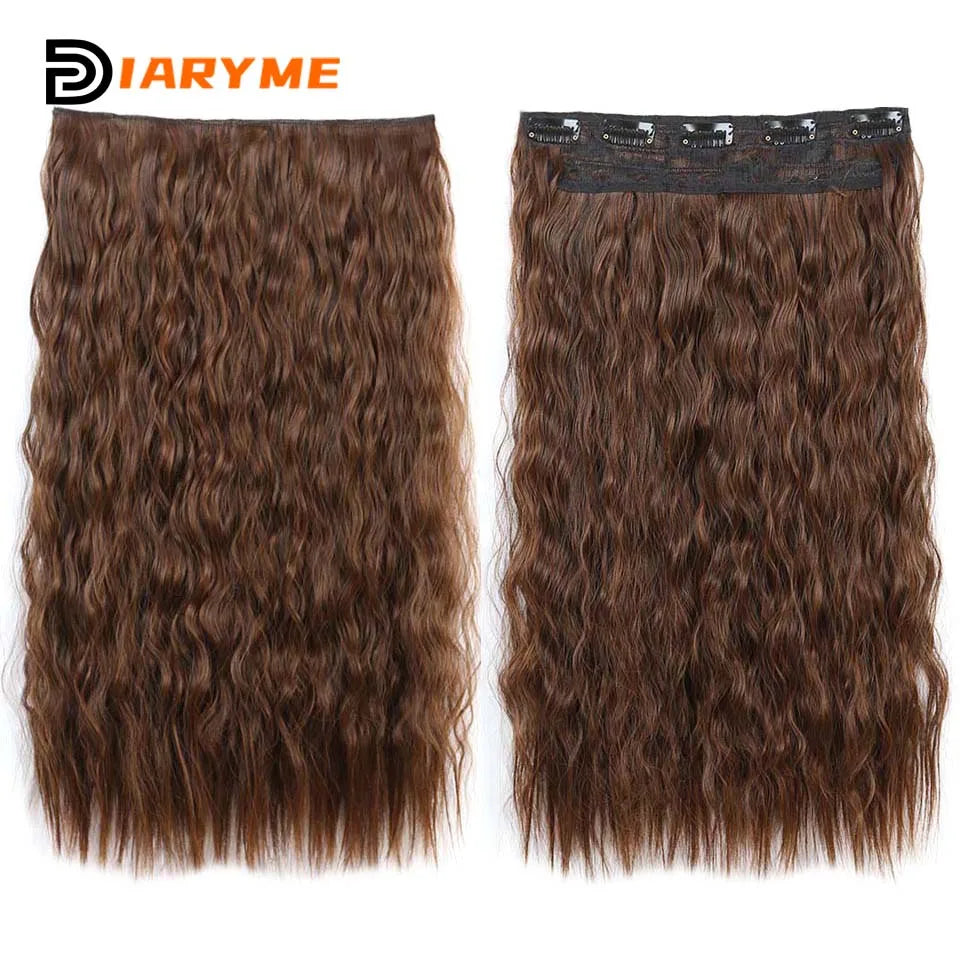 DM Synthetic Wigs Long Hair Pieces Invisible Clip in Hair Pad High Hair Pieces in Hair Extension Fluffy Natural Wig for Women