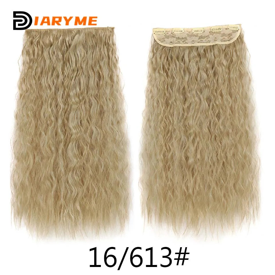 DM Synthetic Wigs Long Hair Pieces Invisible Clip in Hair Pad High Hair Pieces in Hair Extension Fluffy Natural Wig for Women