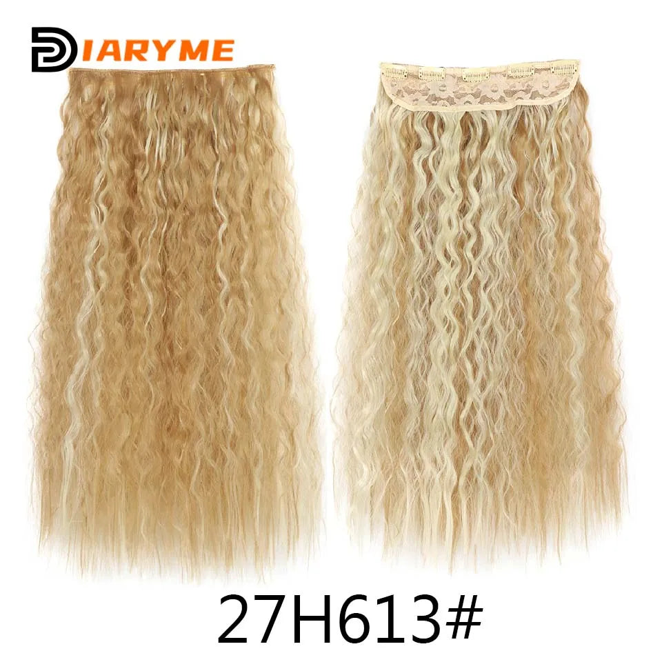 DM Synthetic Wigs Long Hair Pieces Invisible Clip in Hair Pad High Hair Pieces in Hair Extension Fluffy Natural Wig for Women