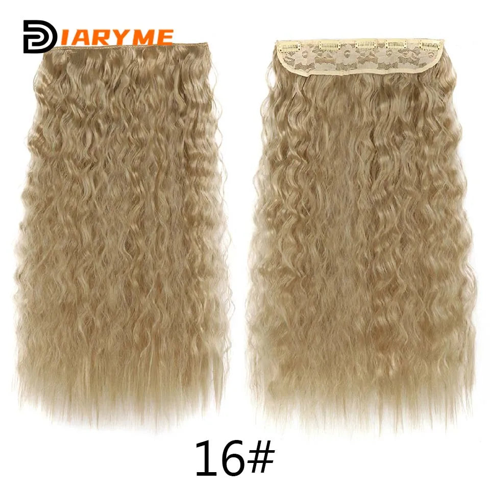 DM Synthetic Wigs Long Hair Pieces Invisible Clip in Hair Pad High Hair Pieces in Hair Extension Fluffy Natural Wig for Women